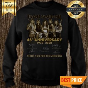Official Iron Maiden 45th Anniversary 1975 2020 Thank You For The Memories Signature Sweatshirt