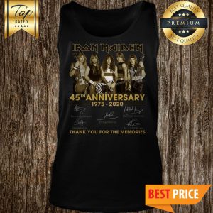 Official Iron Maiden 45th Anniversary 1975 2020 Thank You For The Memories Signature Tank Top