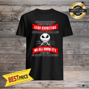 Red Jack Skellington Stop Expecting We All Know It's Shirt