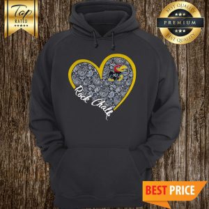 Rock Chalk KU Kansas Jayhawks Logo Heart Hoodie
