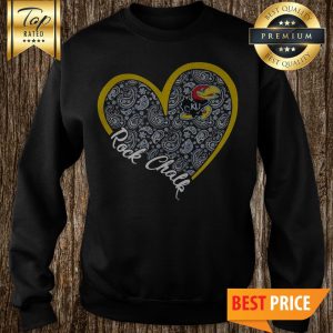 Rock Chalk KU Kansas Jayhawks Logo Heart Sweatshirt