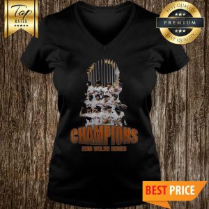 Official Astros Houston 2019 World Series Champions Flag V-Neck