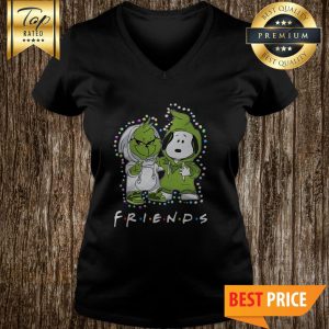 Official Baby Grinch And Snoopy Friends Christmas Light V-Neck