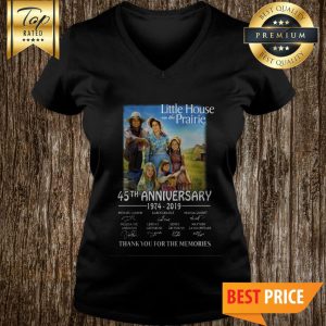 Little House On The Prairie 45th Anniversary 1974-2019 Thank You For The Memories V-neck