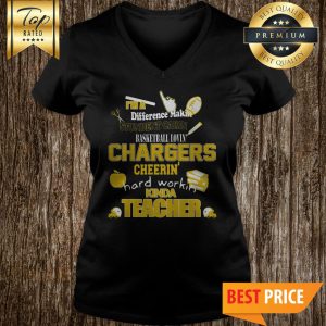 Los Angeles Chargers NFL I’m A Difference Makin Student Carin Baseketball Lovin Kinda Teacher V-Neck