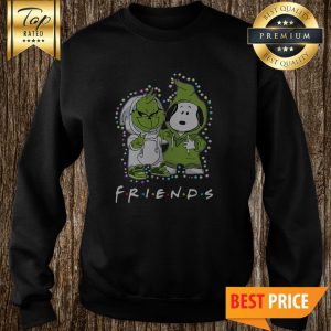 Official Baby Grinch And Snoopy Friends Christmas Light Sweatshirt