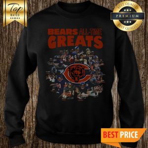 NFL Cool Chicago Bears All Time Greats Team Players Signatures Tiger Sweatshirt