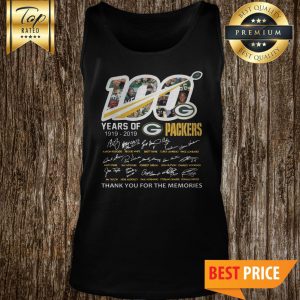 Shirtsupplier USA Green Bay 100 Years 1919-2019 Thank You for Your Memories Football Team Signature Tank Top