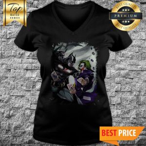 Houston Texans NFL Football Batman Fighting Joker DC Comics Halloween V-Neck