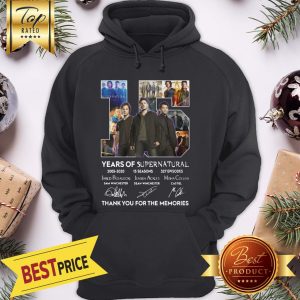 Official 15 Years Of Supernatural Thank You For The Memories Hoodie