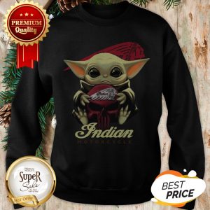 Baby Yoda Hug Indian Motorcycle Star Wars Sweatshirt