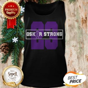 Hot 23 Purple Ribbon Oskar Strong Fight Against Cancer Tank Top