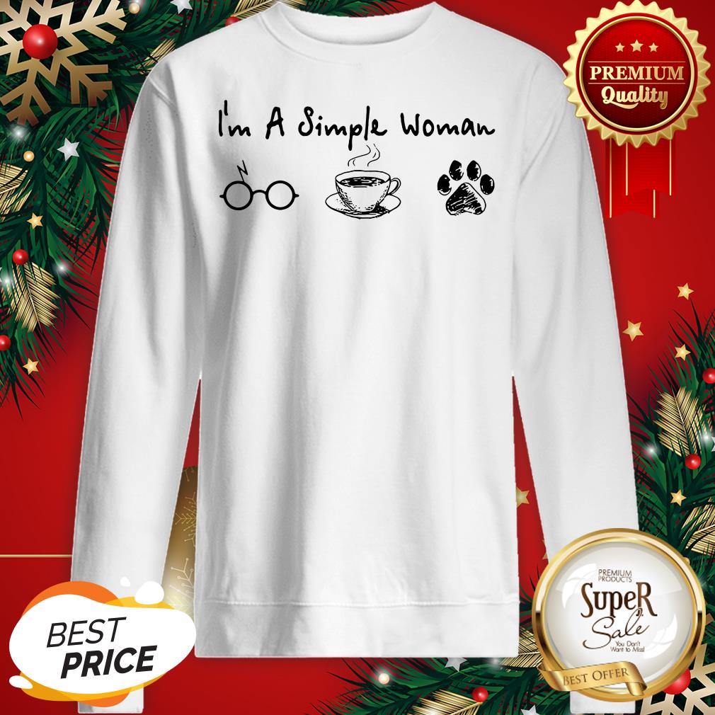 I’m A Simple Woman I Like Coffee Dog Paw Dragonfly Sweatshirt I’m A Simple Woman I Like Coffee Dog Paw Dragonfly Sweatshirt