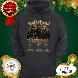 Motorhead 45th Anniversary 1975 2020 Thank You For The Memories Hoodie