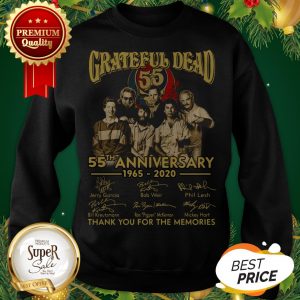 Official Grateful Dead 55th Anniversary 1965 2020 Signed Thank Memories Shirt