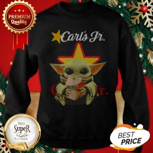 Official Star Wars Baby Yoda Hug Carl's Jr Mandalorian Sweatshirt