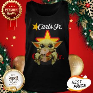 Official Star Wars Baby Yoda Hug Carl's Jr Mandalorian Tank Top