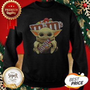Official Star Wars Baby Yoda Hug M&M's Mandalorian Sweatshirt