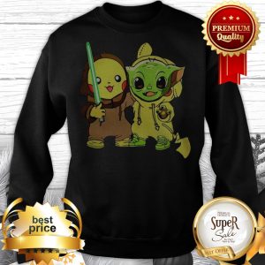 Pretty Baby Pikachu And Baby Yoda Star Wars Sweatshirt