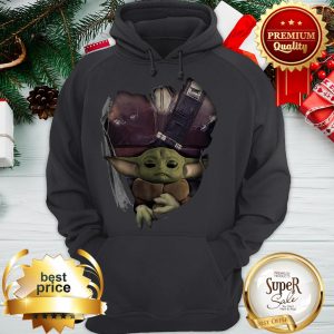 Pretty Baby Yoda The Mandalorian Torn Paper Star Wars Hoodie