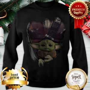 Pretty Baby Yoda The Mandalorian Torn Paper Star Wars Sweatshirt