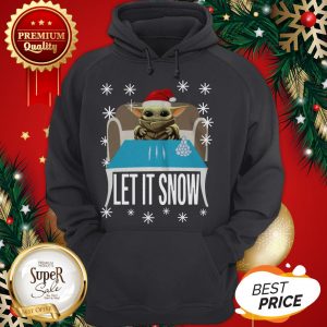 Pretty Cocaine Yoda Santa Let It Snow Hoodie