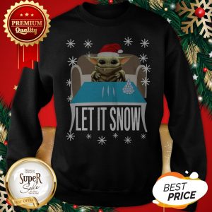 Pretty Cocaine Yoda Santa Let It Snow Sweatshirt