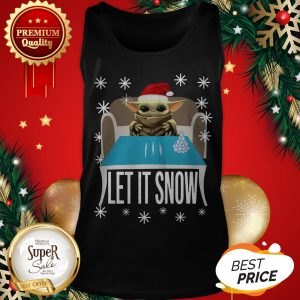 Pretty Cocaine Yoda Santa Let It Snow Tank Top