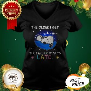 Snoopy The Older I Get The Earlier It Gets Late Shirt