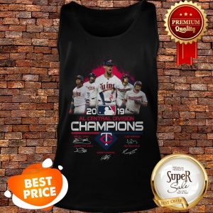 Minnesota Twins 2019 Al Central Division Champions Signatures Tank Top