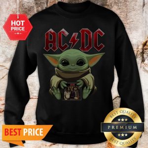 Official Baby Yoda Hug ACDC Star Wars Sweatshirt