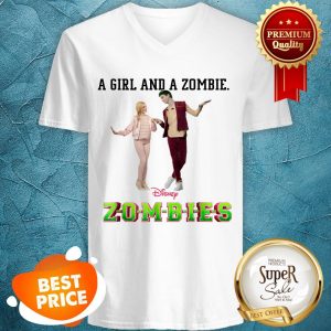 Nice Disney Zombies Girl And A Zombie V-neck