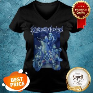 Nice Disney Kingdom Hearts Blue Crew V-neck