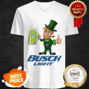 Nice Leprechaun Drink Busch Light Beer V-neck