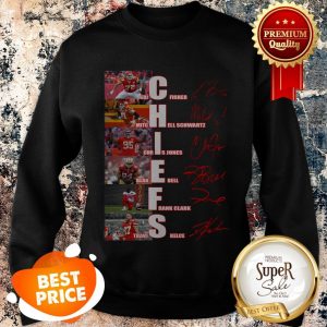 Kansas City Chiefs Eric Fisher Mitchell Schwartz Signatures Sweatshirt