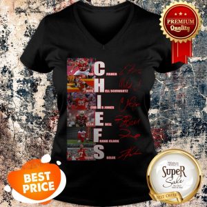 Kansas City Chiefs Eric Fisher Mitchell Schwartz Signatures V-neck