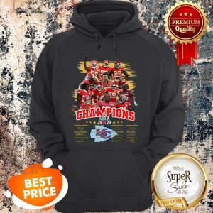 Kansas City Chiefs Super Bowl LIIV Champions Signatures Hoodie