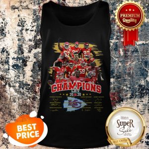 Kansas City Chiefs Super Bowl LIIV Champions Signatures Tank Top