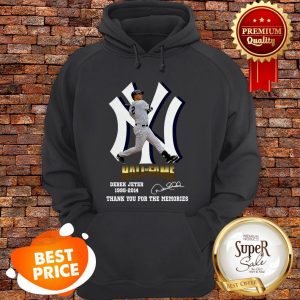 New York Yankees Hall Of Fame Derek Jeter 1995-2014 Signature Thank You For The Memories Hoodie