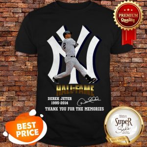 New York Yankees Hall Of Fame Derek Jeter 1995-2014 Signature Thank You For The Memories Shirt