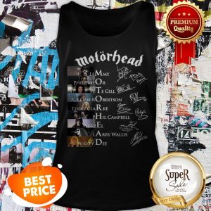 Nice Motorhead Signatures Lemmy Phil Taylor Pete Gill Brian Robertson Tank Top