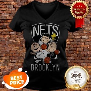 Nice Peanut Characters Mashup Brooklyn Nets V-neck