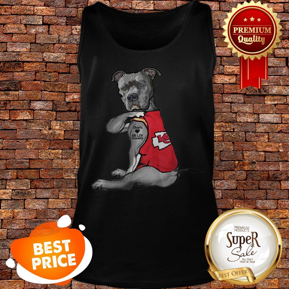 Nice Pitbull Tattoo Love Kansas City Chiefs Tank Top Nice Pitbull Tattoo Love Kansas City Chiefs Tank Top