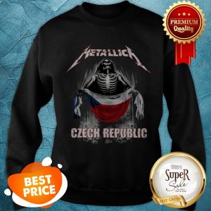 Official Skeleton Metallica Mashup Czech Republic Flag Sweatshirt