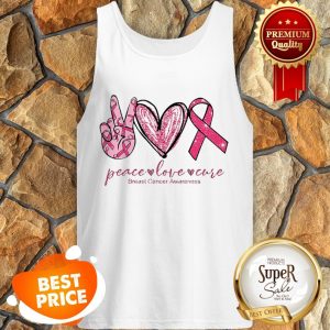 Peace Love Cure Breast Cancer Awareness Tank Top