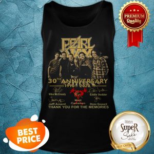 Pearl Jam 30th Anniversary 1990 2020 Signatures Thank You For The Memories Tank Top