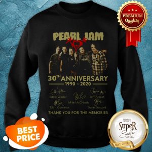 Pearl Jam Logo 30th Anniversary 1990 2020 Signature Eddie Vedder Sweatshirt