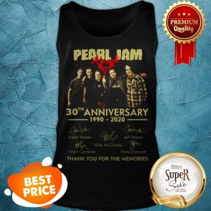 Pearl Jam Logo 30th Anniversary 1990 2020 Signature Eddie Vedder Tank Top