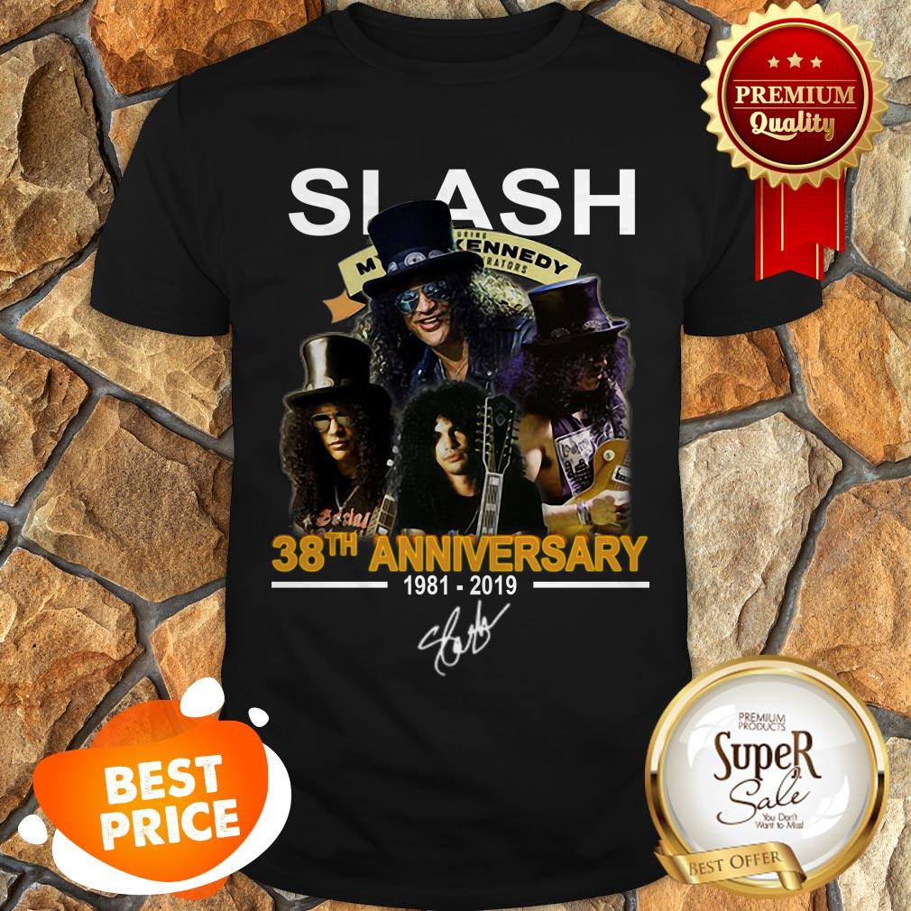 Slash 38th Anniversary 1981 2019 Signature Myles Kennedy Shirt Slash 38th Anniversary 1981 2019 Signature Myles Kennedy Shirt