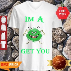 Coronavirus Covid-19 IMA Get You Solid Bright Green V-neck